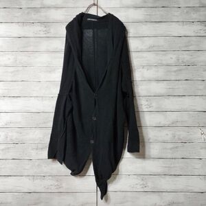 Yohji Yamamoto Y's Asymmetric Hem Button Up Knit Cardigan